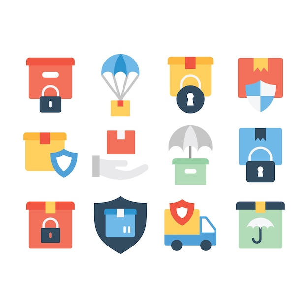 Set Of Logistic Delivery Icons