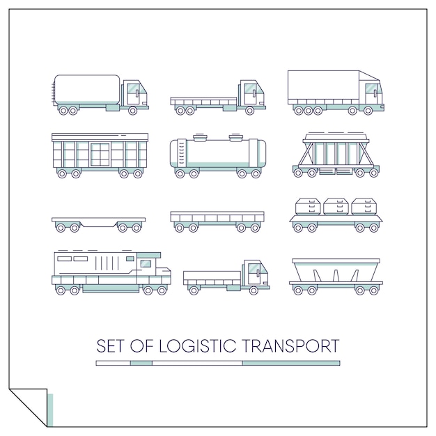 Vector set of logistic transport