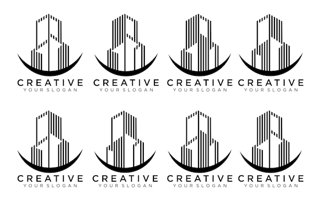 Установите архитектуру логотипа с вдохновением для дизайна логотипа.