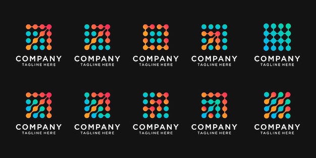 Set of logo design for business