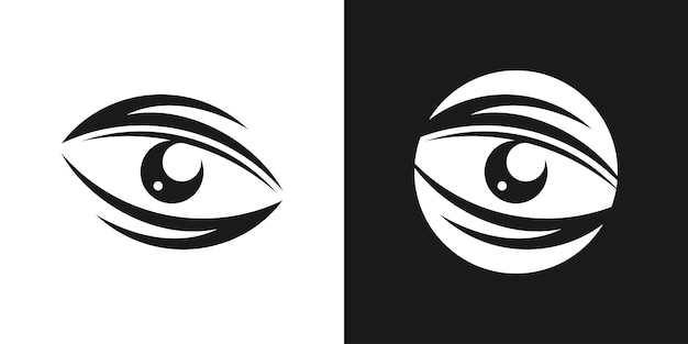 Set logo eye graphic icon circle illustration
