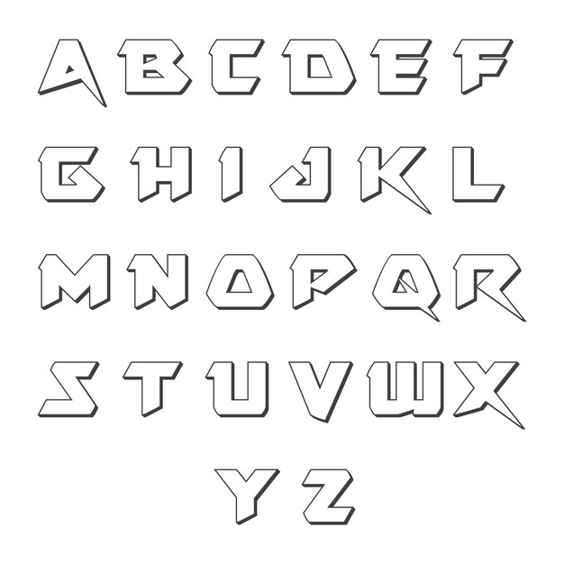 ロゴのベクトルを設定する すべてのアルファベットの文字 フルパック グラフィックデザイン テンプレート ベクトルイラスト