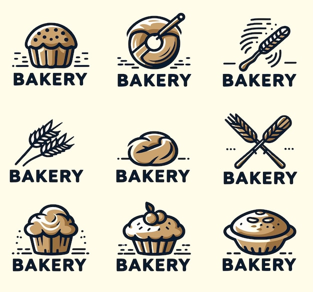 Set of Logo with Bakery Theme