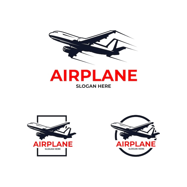 飛行機会社のロゴのセット