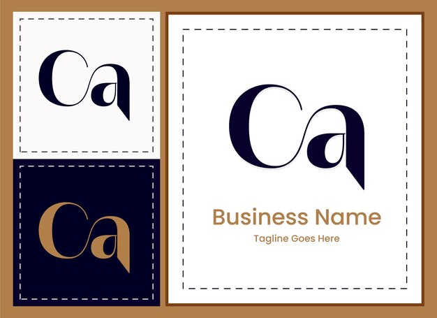 A set of logos for a business name.