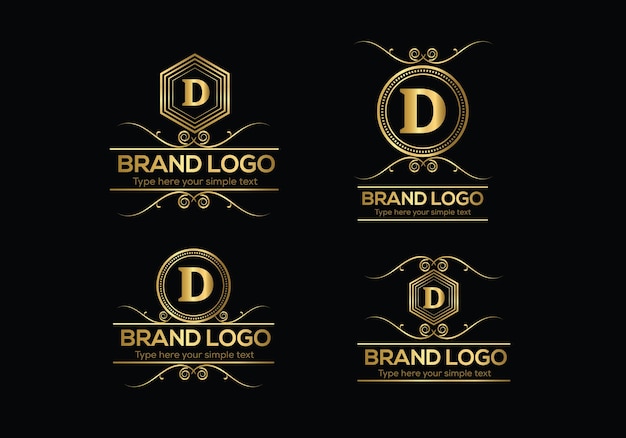 Un set di loghi per un'azienda chiamata brand.