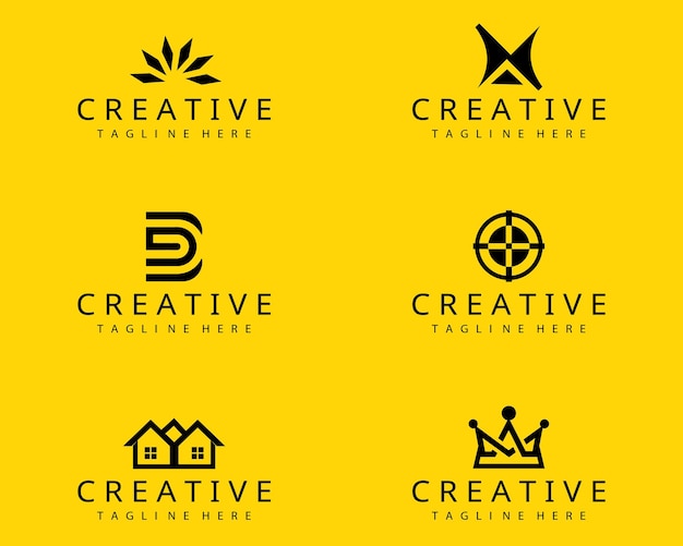 A set of logos for creative tagline