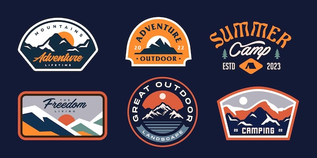 A set of logos for a summer camp.