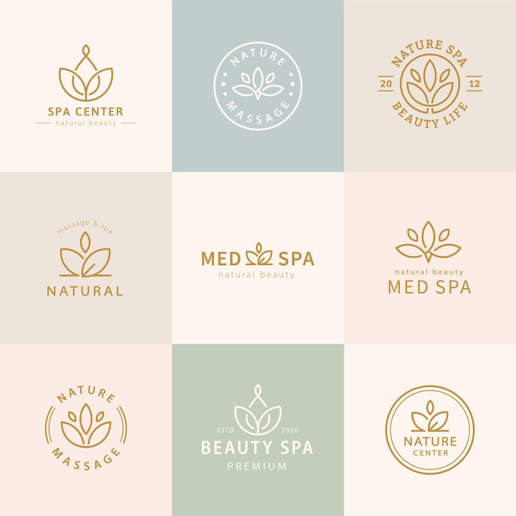 로터스 로고 디자인 세트