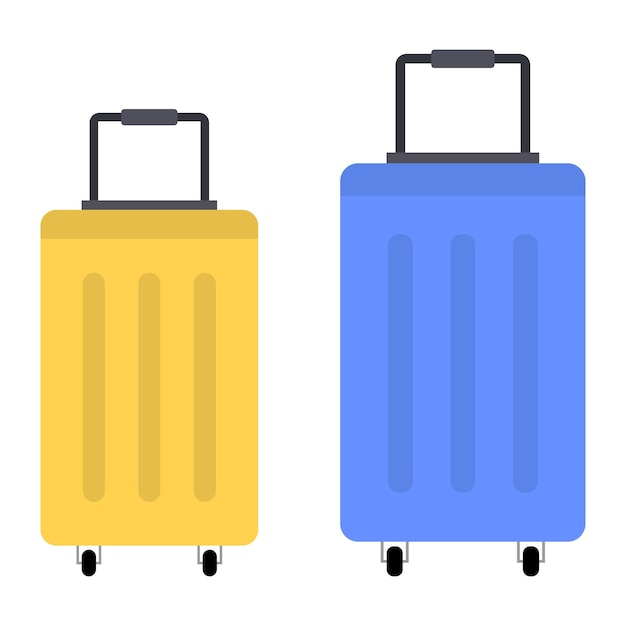 set of luggage isolated