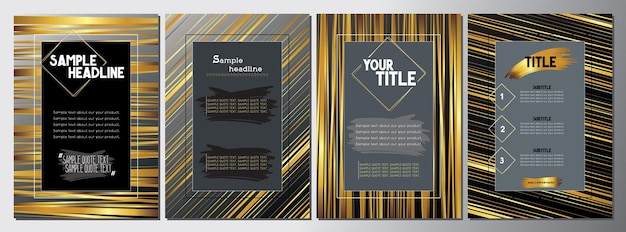 Set luxe brochure layouts - A4 formaat 210x297 mm