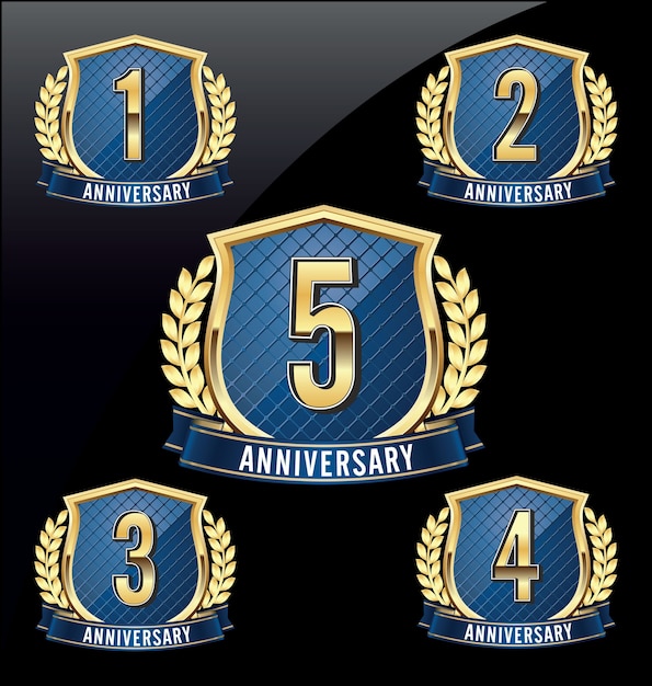 Vector set luxe jubileum badges