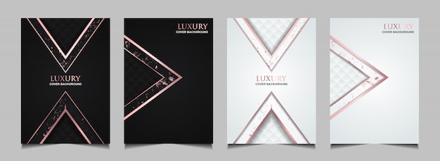 Vector set luxury cover design background template