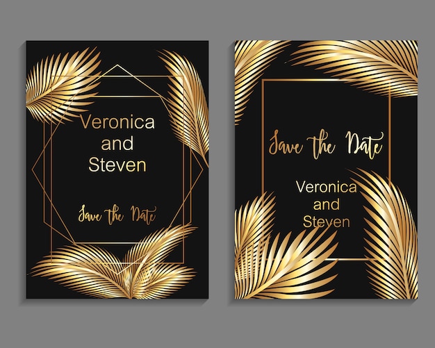 Set of luxury cover templates. vector cover design for wedding invitation