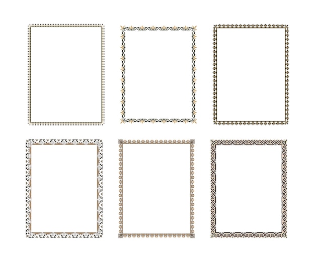 Vector set luxury decorative frame vector illustration