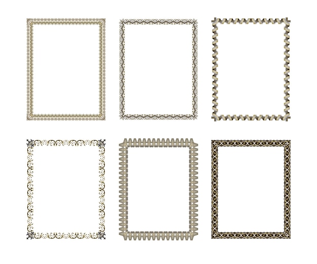 Vector set luxury decorative frame vector illustration