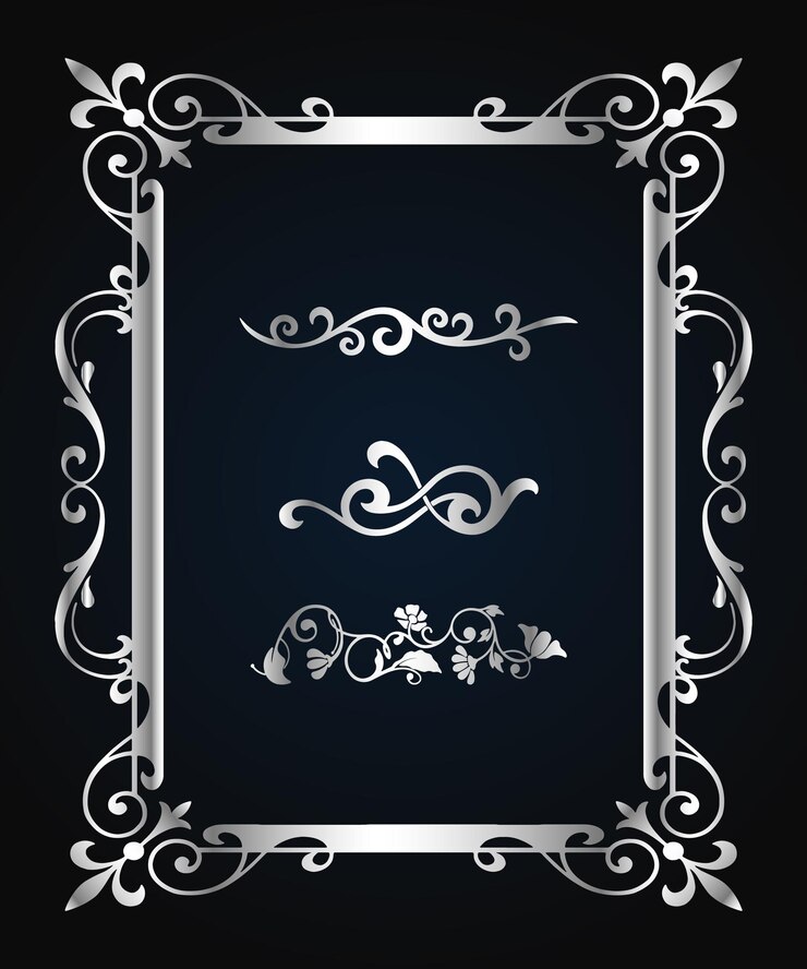 Set Luxury frame design card design antique luxury vintage Fashionable frame Design templat