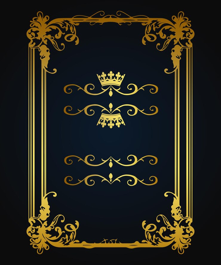 Set Luxury frame design card design antique luxury vintage Fashionable frame Design templat