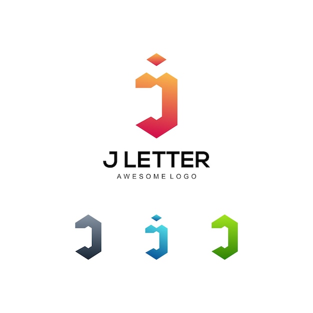 Вектор Установите роскошную начальную букву j логотип иллюстрации для вашей компании
