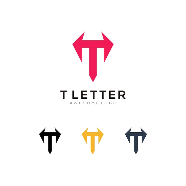 Set Luxury initial letter T logo illustration for your company