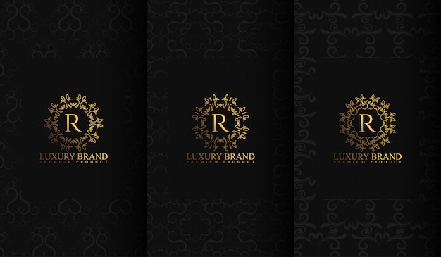 Set of luxury packaging templates