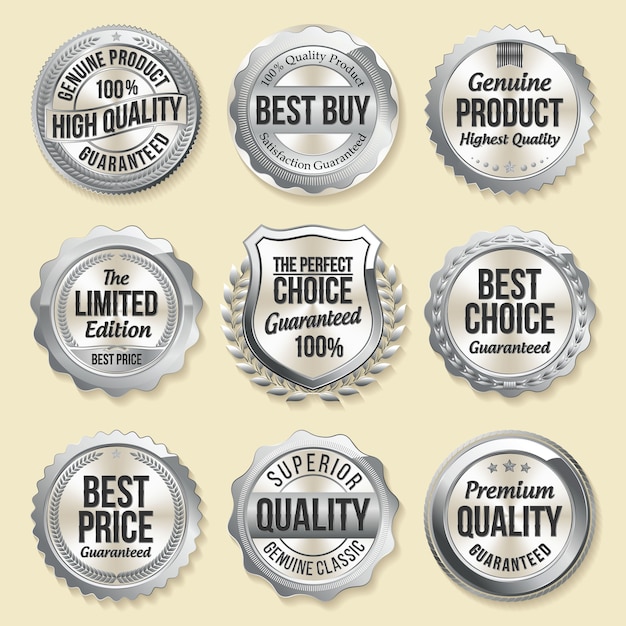 Vector set of luxury retail badges