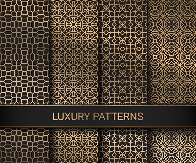 Set of luxury seamless patterns  