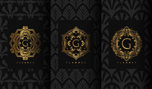 Set of luxury template