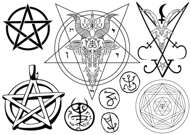 Vector set of magical symbols