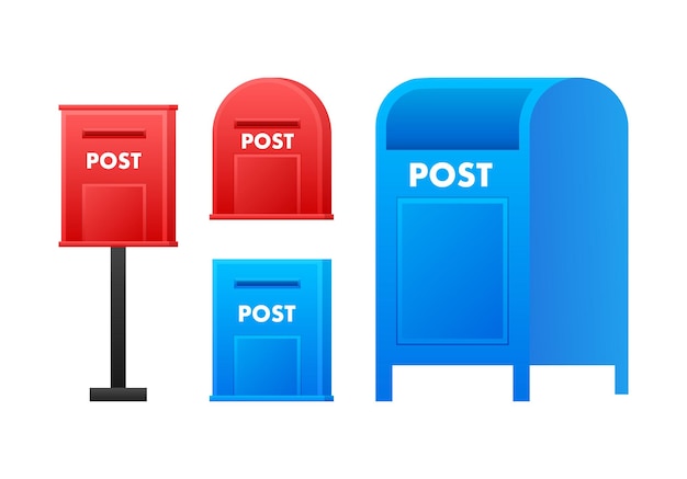 Set Mail box post mailbox Vector stock illustration