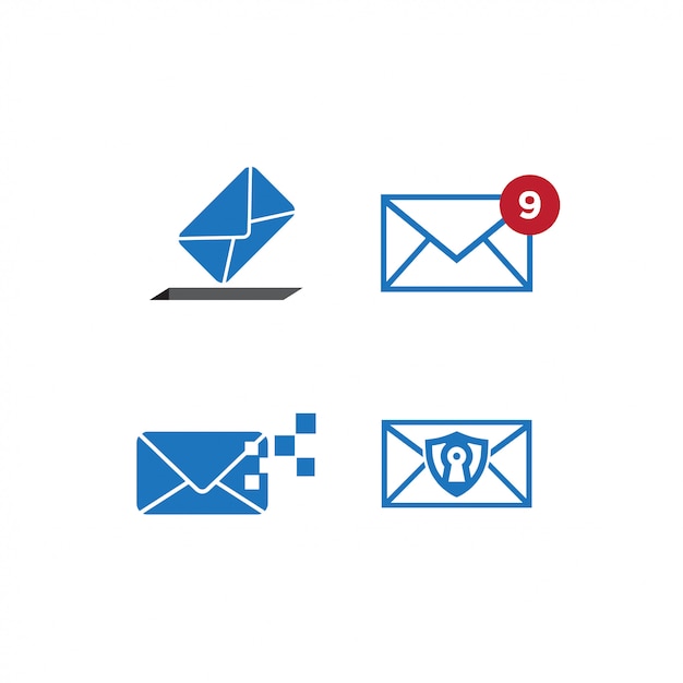 Set di modello di progettazione grafica di posta