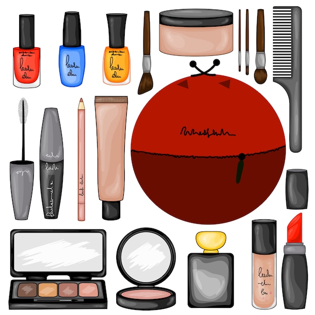 Set of makeup cosmetics