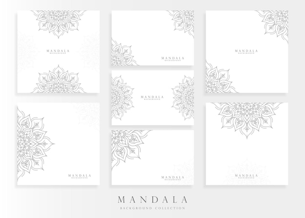 Set of mandala card template
