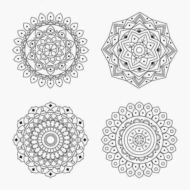 Vector set mandala design