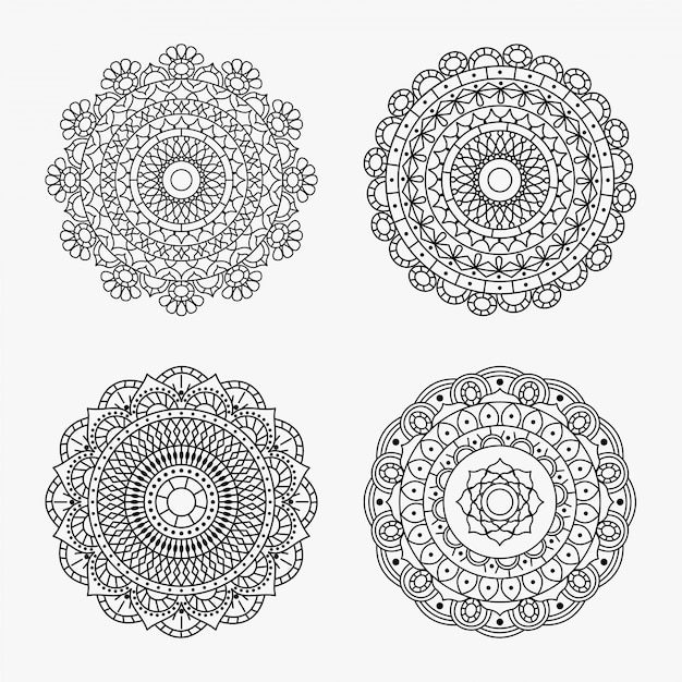 Vector set mandala design