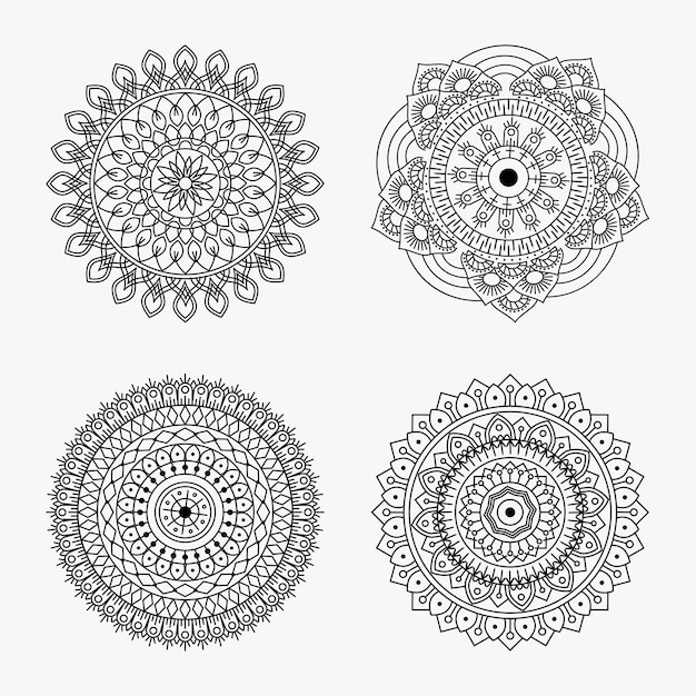 Vector set mandala design