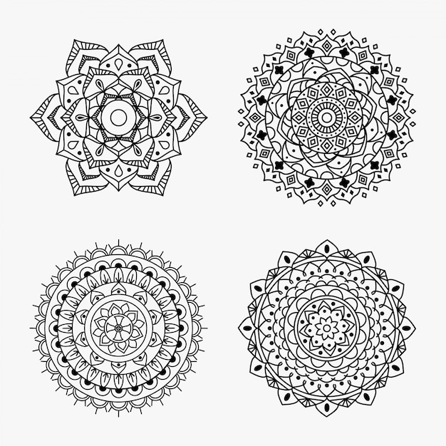 Vector set mandala design