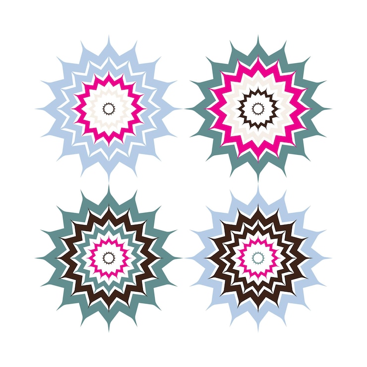 वेक्टर set of mandala round ornament pattern vintage decorative pattern mandala collection