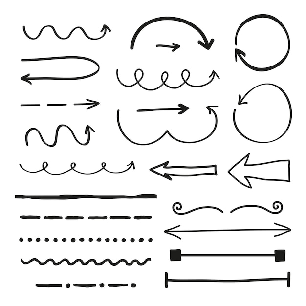 Set of markers arrows and dividers