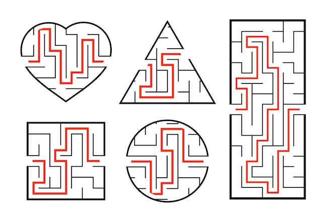 Vector a set of mazes.