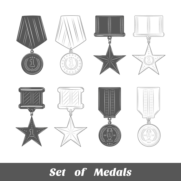 Set of medals