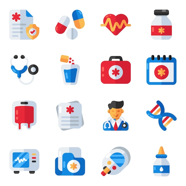 Set of Medical Flat Icons