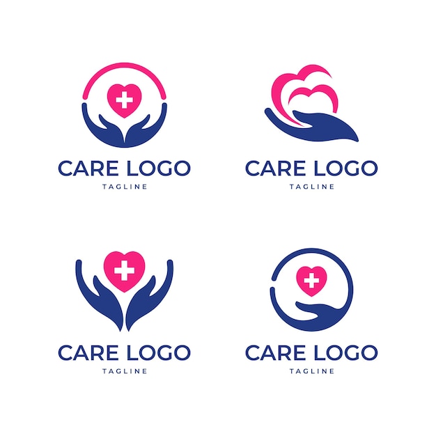 Vector set of medical health care logo vector design template