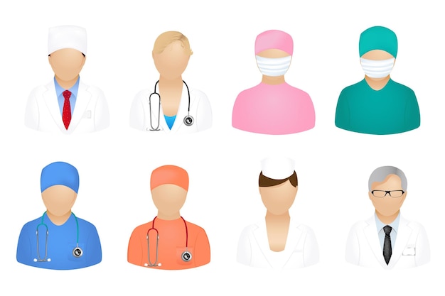 Vector set of medical iconswith gradient mesh