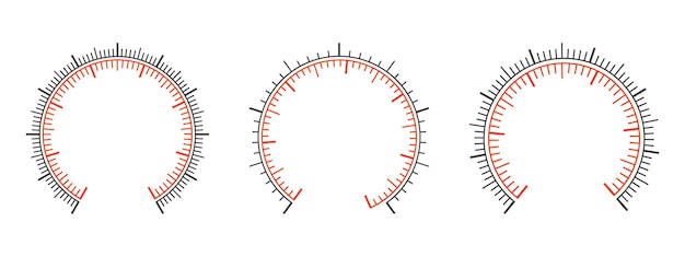 Set meetdashboardsjablonen met twee ronde grafieken navigator of indicatortoolinterface