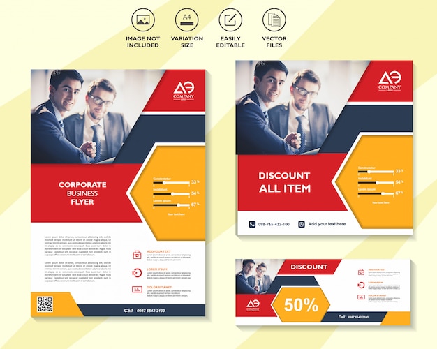 Set of mega sale flyer poster or banner design with best discount offers