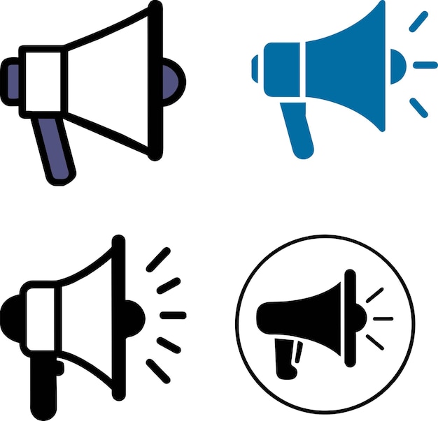 set of megaphone icon