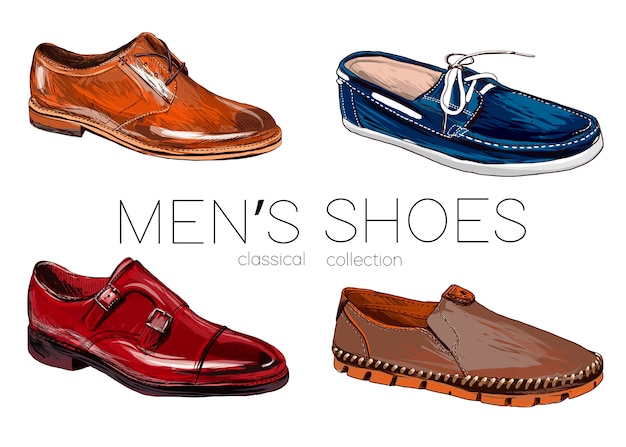 Set of men's shoes.