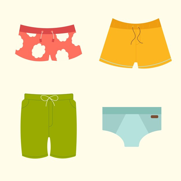 Free Vector  Realistic set of various white underwear types for women and  men isolated on transparent background vector illustration