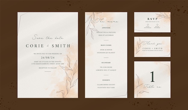 a set of menus for the restaurant